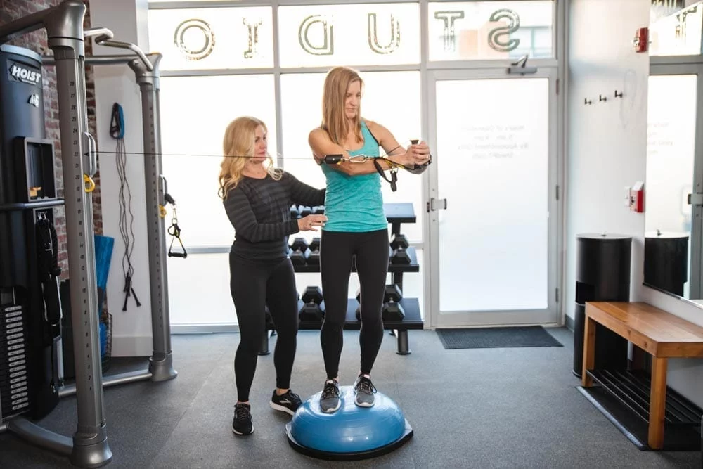 shed-personal-trainer | SHED personal trainer with client at SHED